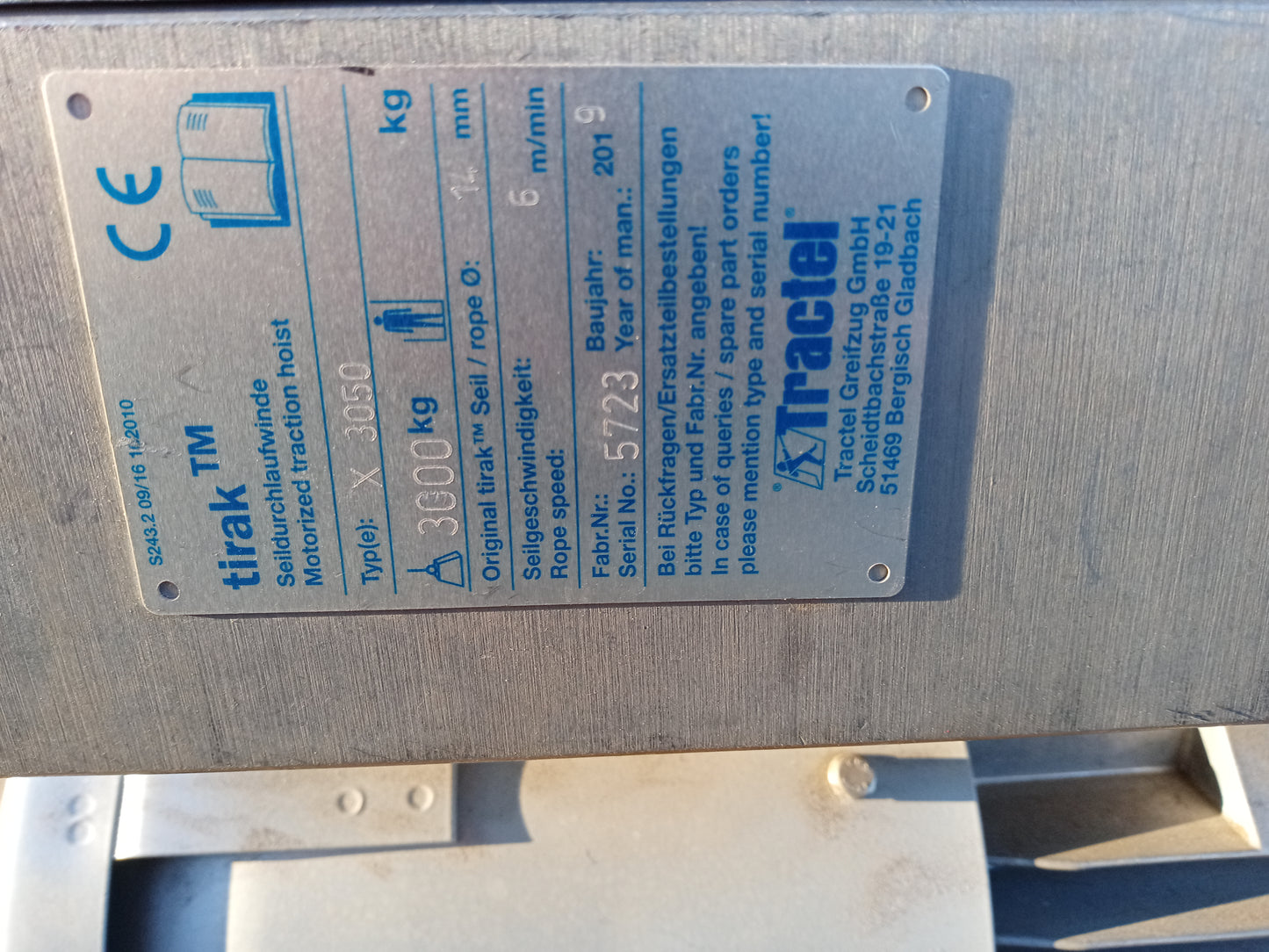 Tirak X3050 Seilwinde